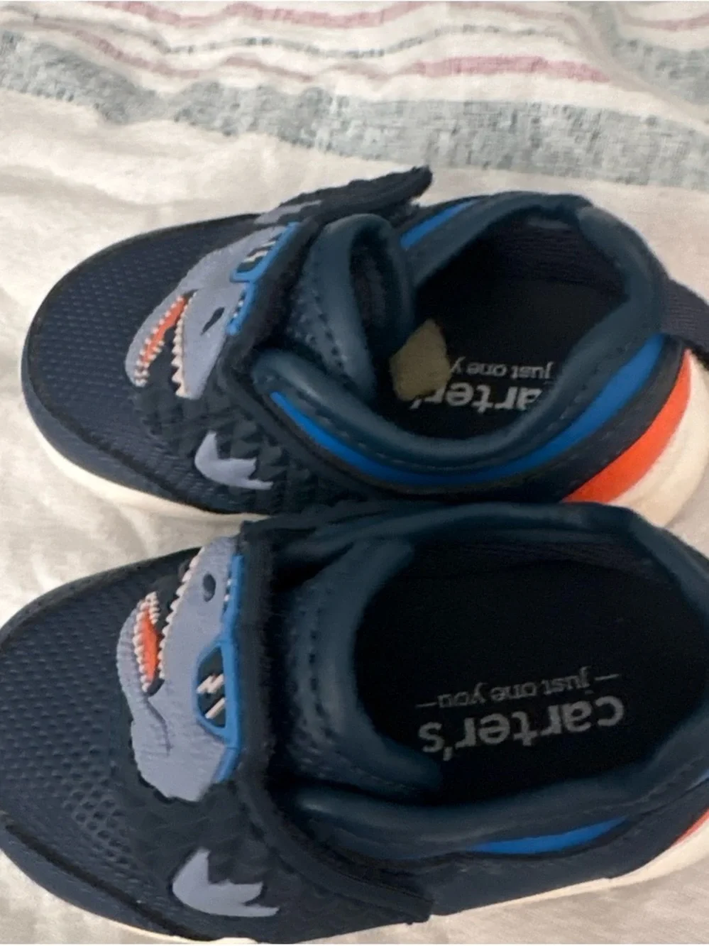 Carter's Navy and Blue Dinosaur Velcro Sneakers